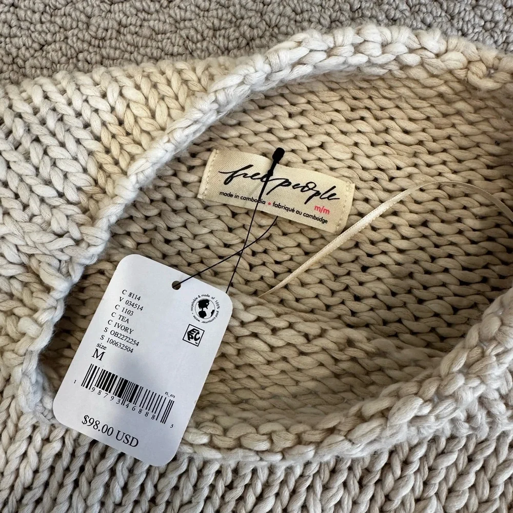 Free People Opal Rollneck Knit Sweater M - Picture 5 of 6